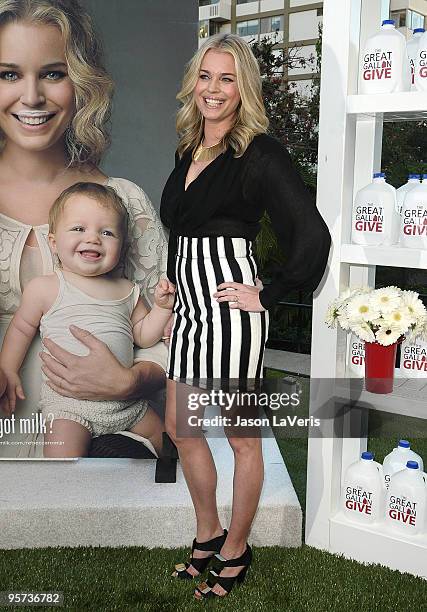 Rebecca Romijn launches the National Milk Mustache "got milk?" Great Gallon Give program at The Backyard at W Hotel on January 11, 2010 in Westwood,...