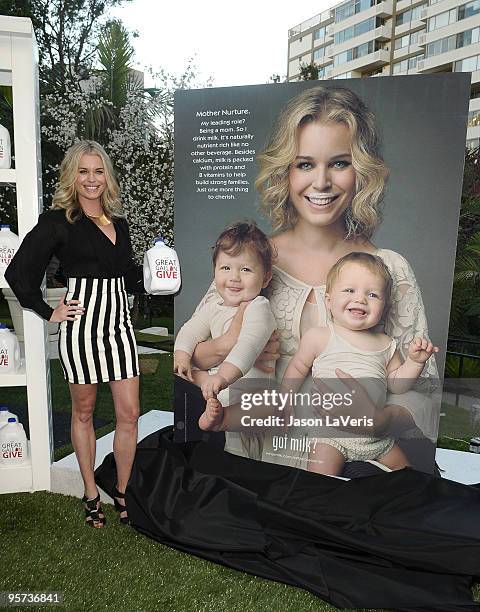 Rebecca Romijn launches the National Milk Mustache "got milk?" Great Gallon Give program at The Backyard at W Hotel on January 11, 2010 in Westwood,...