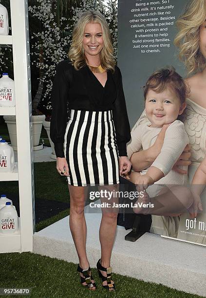 Rebecca Romijn launches the National Milk Mustache "got milk?" Great Gallon Give program at The Backyard at W Hotel on January 11, 2010 in Westwood,...