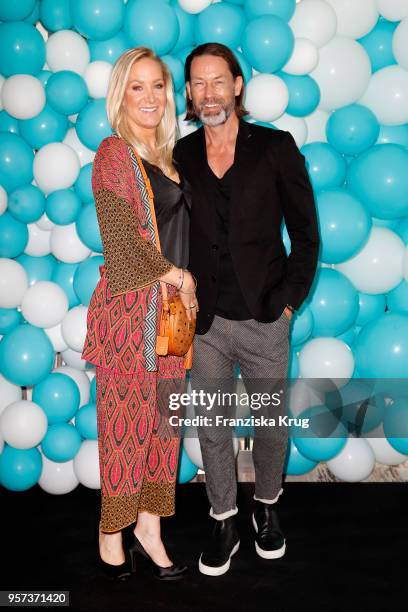 Janine Kunze and Dirk Budach are seen on board during the naming ceremony of the cruise ship 'Mein Schiff 1' on May 11, 2018 in Hamburg, Germany.