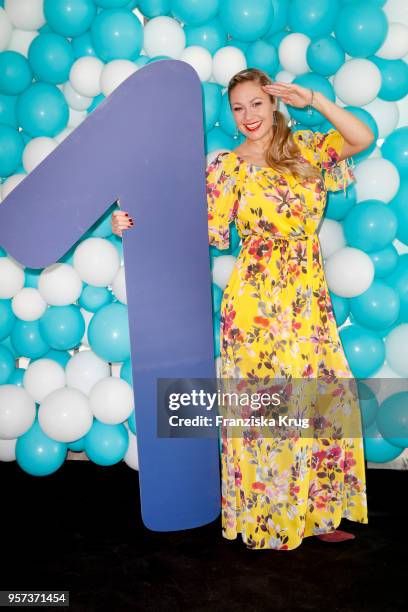 Ruth Moschner is seen on board during the naming ceremony of the cruise ship 'Mein Schiff 1' on May 11, 2018 in Hamburg, Germany.