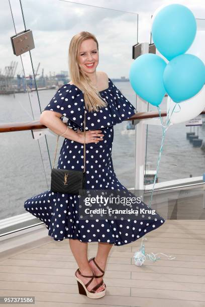 Isabel Edvardson is seen on board during the naming ceremony of the cruise ship 'Mein Schiff 1' on May 11, 2018 in Hamburg, Germany.