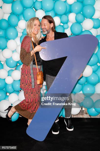 Janine Kunze and Dirk Budach are seen on board during the naming ceremony of the cruise ship 'Mein Schiff 1' on May 11, 2018 in Hamburg, Germany.