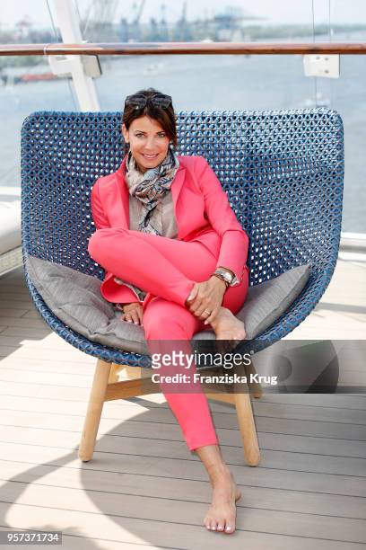 Gerit Kling is seen on board during the naming ceremony of the cruise ship 'Mein Schiff 1' on May 11, 2018 in Hamburg, Germany.