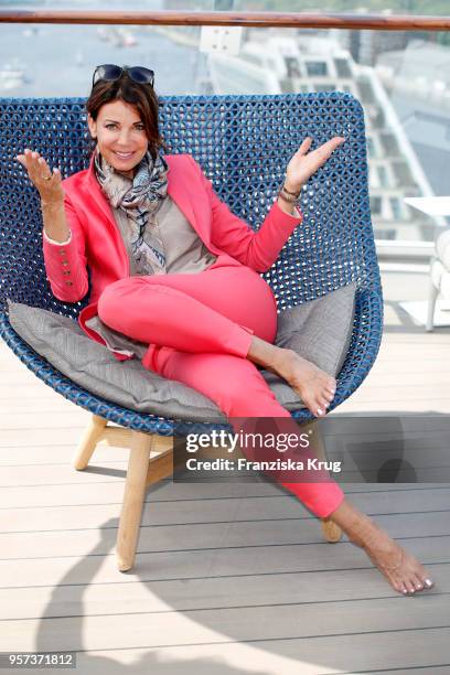 Gerit Kling is seen on board during the naming ceremony of the cruise ship 'Mein Schiff 1' on May 11, 2018 in Hamburg, Germany.