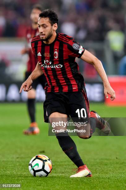 Hakan Calhanoglu of Milan during the TIM Cup - Coppa Italia final match between Juventus and AC Milan at Stadio Olimpico, Rome, Italy on 9 May 2018.