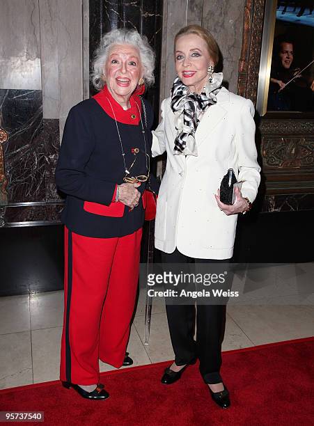 Actresses Ann Rutherford and Anne Jeffreys attend the opening night for the 'Riverdance' Farewell Performances of the Boyne Company at the Pantages...