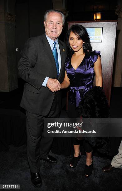 Los Angeles City Councilmember Tom LaBonge attends the dineLA Restaurant Week press event at the Hollywood Roosevelt Hotel on January 12, 2010 in...