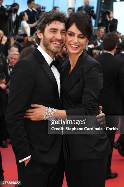 Robert Konjic and Catrinel Marlon attend the screening of "Ash Is The Purest White " during the 71st annual Cannes Film Festival at Palais des...