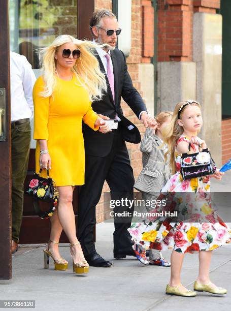 Actress Jessica Simpson and Eric Johnson are seen walking in Soho on May 11, 2018 in New York City.