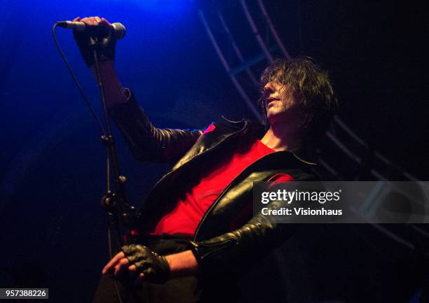 The Horrors lead singer Faris Badwan performs with the band at the Church as part of the Live At Leeds Festival on May 5, 2018 in Leeds, England.