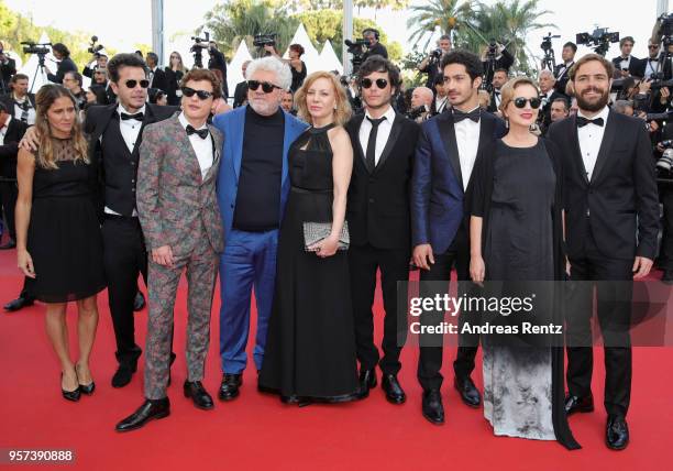 Producer Sebastian Ortega, actor Lorenzo Ferro, producer Pedro Almodovar, actress Cecilia Roth, director Luis Ortega, actor Chino Darin, actress...