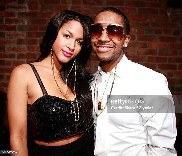 Rosa Acosta and Omarion attend Omarion's album release party at Element on January 12, 2010 in New York City.