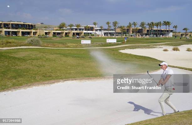 Tom Murray of Engalnd plays a shot during the second round of the The Rocco Forte Open at the Verdura Gol Resort on May 11, 2018 in Sciacca, Italy.