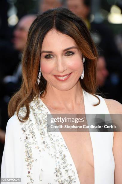 Elsa Zylberstein attends the screening of "Ash Is The Purest White " during the 71st annual Cannes Film Festival at Palais des Festivals on May 11,...