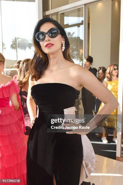 Moran Atias is seen leaving Hotel Martinez during the 71st annual Cannes Film Festival at on May 11, 2018 in Cannes, France.