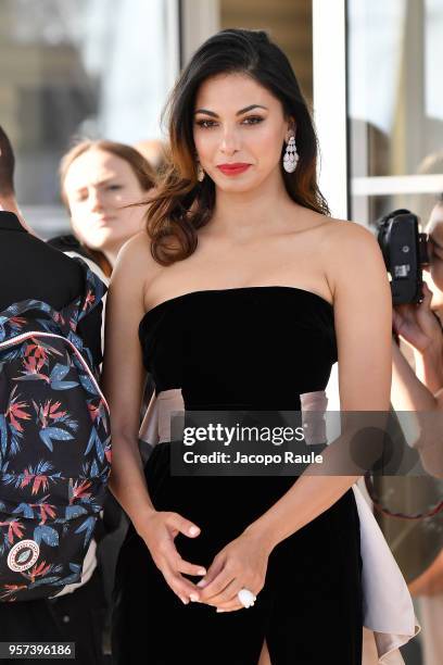 Moran Atias is seen leaving Hotel Martinez during the 71st annual Cannes Film Festival at on May 11, 2018 in Cannes, France.