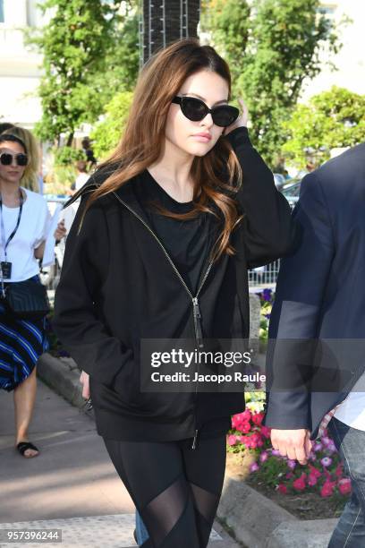 Thylane Blondeau is seen during the 71st annual Cannes Film Festival at on May 11, 2018 in Cannes, France.