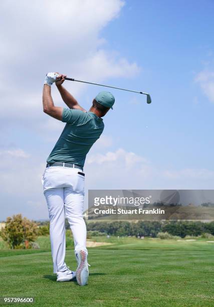 Swing sequence of Lucas Bjerregaard of Denmark during the second round of the The Rocco Forte Open at the Verdura Gol Resort on May 11, 2018 in...
