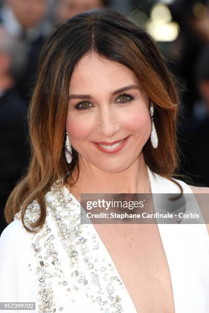 Elsa Zylberstein attends the screening of "Ash Is The Purest White " during the 71st annual Cannes Film Festival at Palais des Festivals on May 11,...