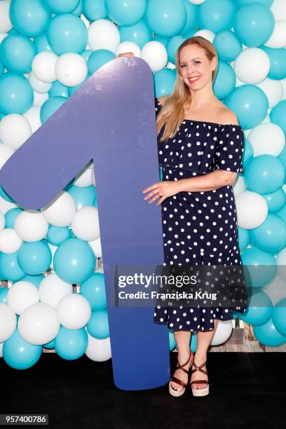 Isabel Edvardson is seen on board during the naming ceremony of the cruise ship 'Mein Schiff 1' on May 11, 2018 in Hamburg, Germany.