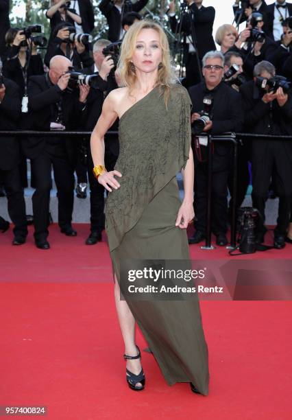 Actress Sylvie Testud attends the screening of "Ash Is The Purest White " during the 71st annual Cannes Film Festival at Palais des Festivals on May...