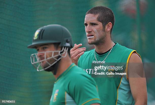 Wayne Parnell of South Africa during a nets session at the Bidvest Wanderers Stadium on January 13, 2010 in Johannesburg, South Africa.