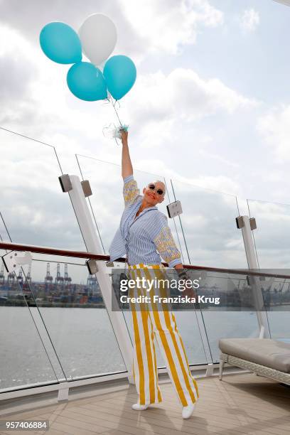 Natascha Ochsenknecht is seen on board during the naming ceremony of the cruise ship 'Mein Schiff 1' on May 11, 2018 in Hamburg, Germany.