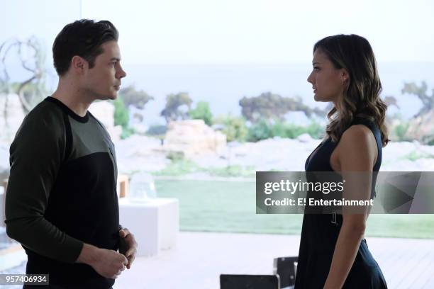 Suite Revenge" Episode 210 Pictured: Josh Henderson as Kyle West, Christine Evangelista as Megan Morrison --