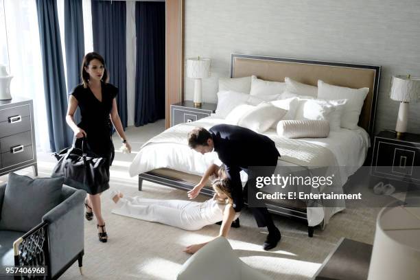 Suite Revenge" Episode 210 Pictured: Lexa Doig as Deann Anderson, Christine Evangelista as Megan Morrison, Michael Vartan as Terrence Anderson --