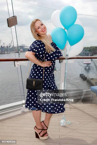 Isabel Edvardson is seen on board during the naming ceremony of the cruise ship 'Mein Schiff 1' on May 11, 2018 in Hamburg, Germany.