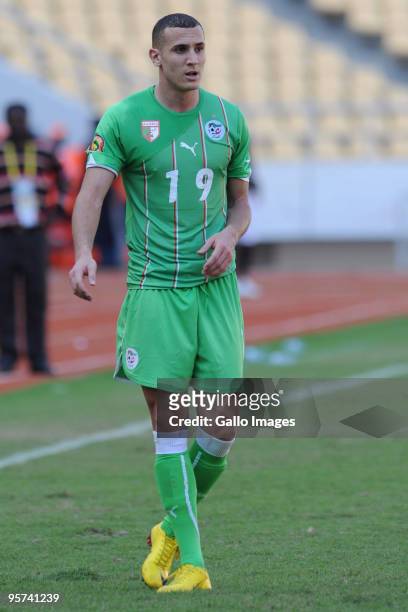 Hassen Yebda of Algeria in action during the African Cup of Nations group A match between Malawi and Algeria at the November 11 Stadium on January...