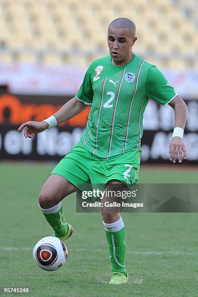 Madjid Bougherra of Algeria in action during the African Cup of Nations group A match between Malawi and Algeria at the November 11 Stadium on...