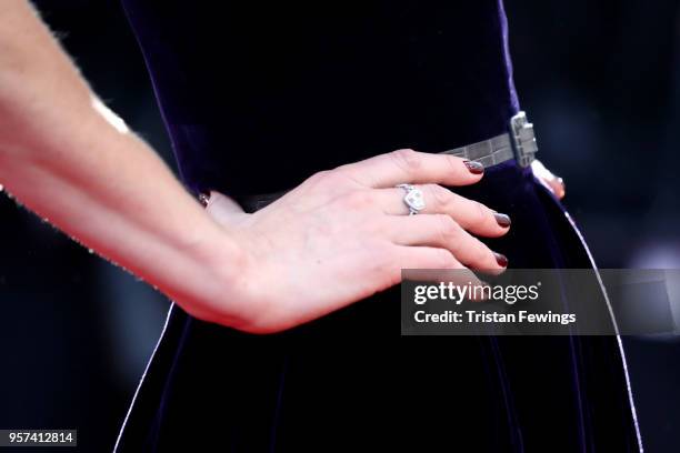 Actress Eva Herzigova, ring detail, attends the screening of "Ash Is The Purest White " during the 71st annual Cannes Film Festival at Palais des...