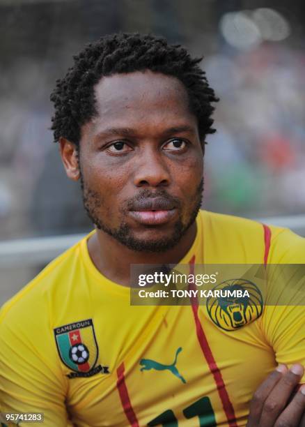 Cameroon's Jean Makoun attends a friendly football match against Kenya on January 09, 2010 in the Kenyan capital Nairobi that saw Kenya lose 3-1....