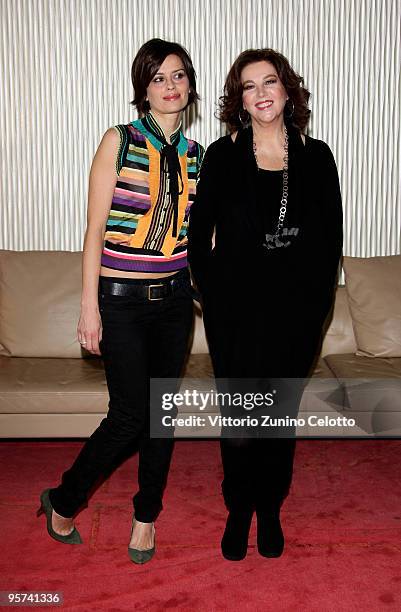 Claudia Pandolfi and Stefania Sandrelli attend 'La prima cosa bella' Milan photocall on January 13, 2010 in Milan, Italy.