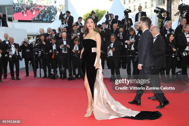Moran Atias attends the screening of "Ash Is The Purest White " during the 71st annual Cannes Film Festival at Palais des Festivals on May 11, 2018...