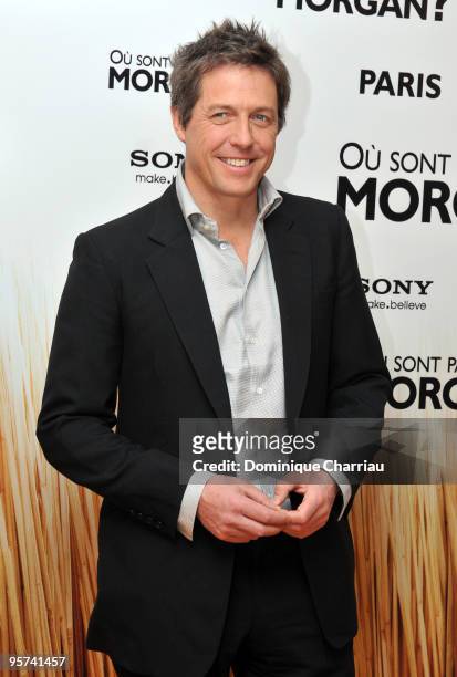 English actor Hugh Grant poses during "Did You Hear About The Morgans" Paris Photocall at Hotel George V on January 13, 2010 in Paris, France.