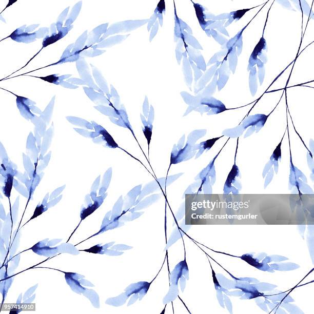 seamless watercolor pattern - selective colour stock illustrations
