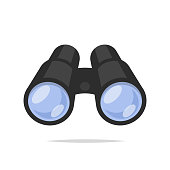 Binoculars vector isolated