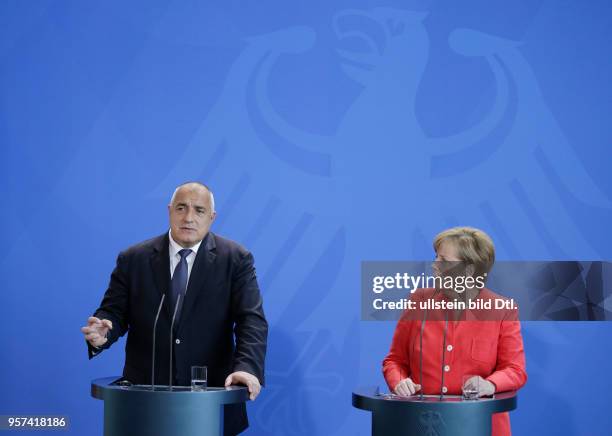 Ministerpräsident der Republik Bulgarien, Boyko Borissov, Bundeskanzlerin Angela Merkel, Deutschland, Berlin, Bundeskanzleramt , Gemeinsame...