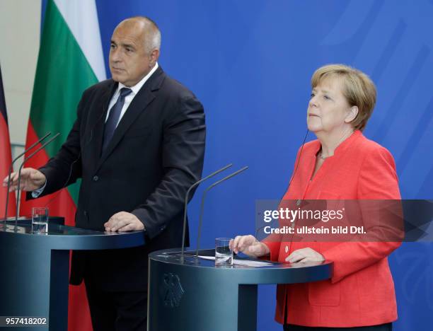 Ministerpräsident der Republik Bulgarien, Boyko Borissov, Bundeskanzlerin Angela Merkel, Deutschland, Berlin, Bundeskanzleramt , Gemeinsame...