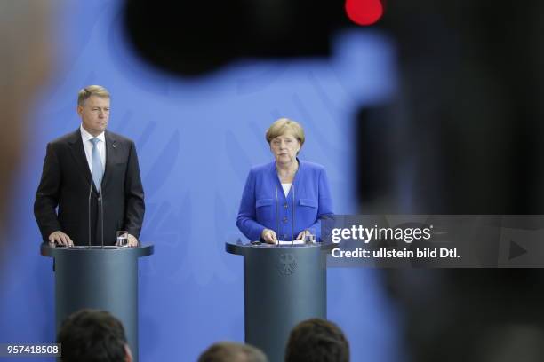 Präsident von Rumänien, Klaus Iohannis, Bundeskanzlerin Angela Merkel, Deutschland, Berlin, Bundeskanzleramt, Gemeinsame Presseunterrichtung nach dem...