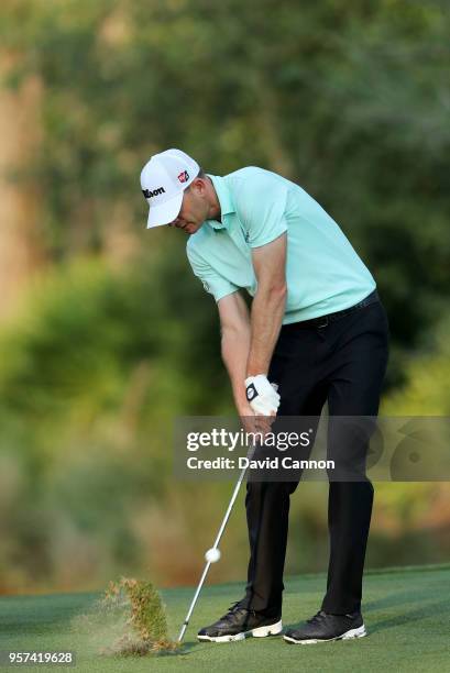 Brendan Steele of the United States plays his third shot on the par 4, 10th hole during the second round of the THE PLAYERS Championship on the...