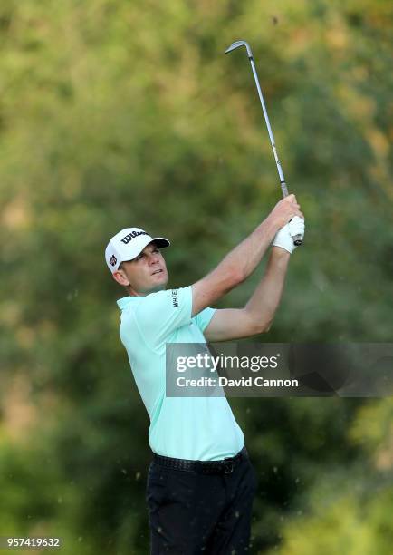 Brendan Steele of the United States plays his third shot on the par 4, 10th hole during the second round of the THE PLAYERS Championship on the...