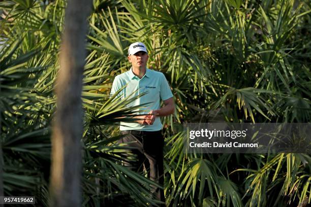 Brendan Steele of the United States plays his second shot on the par 4, 10th hole during the second round of the THE PLAYERS Championship on the...