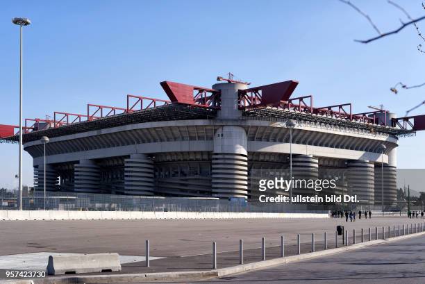 The San Siro stadium in Milan ,