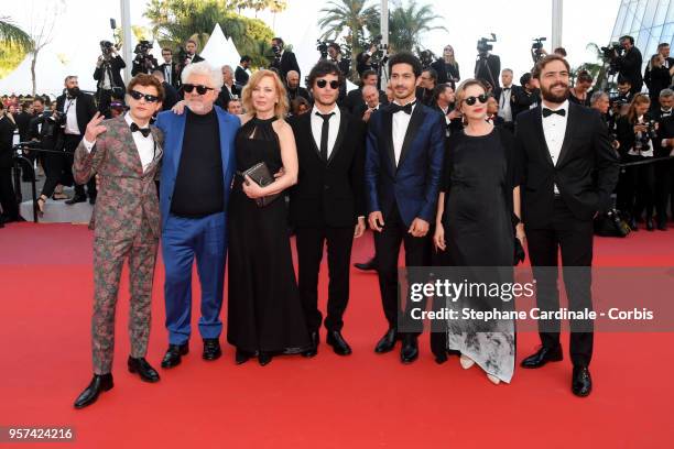 Actor Lorenzo Ferro, producer Pedro Almodovar, actress Cecilia Roth, director Luis Ortega, actors Chino Darin, Mercedes Moran and Peter Lanzani from...