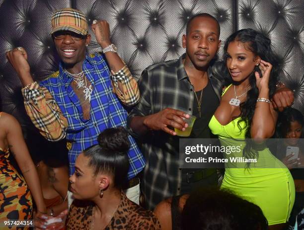 Rich Homie Quand, Ruggs and Bernice Burgos at Revel on May 11, 2018 in Atlanta, Georgia.