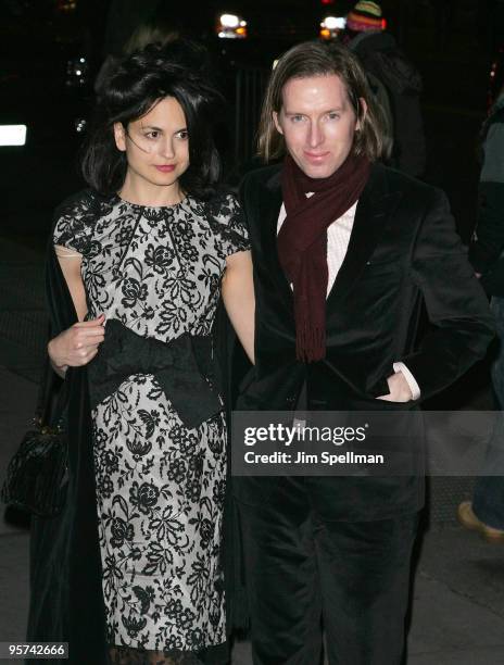 Director Wes Anderson and guest attends the 2010 National Board of Review Awards Gala at Cipriani 42nd Street on January 12, 2010 in New York City.